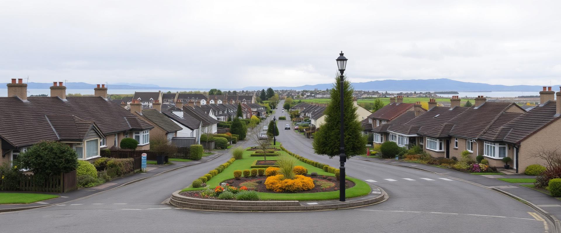 Ardrossan coastal town in North Ayrshire with residential gardens and sea views