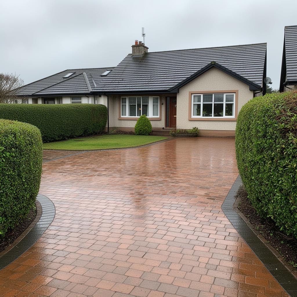 Professional pressure washing services for driveways and patios in Ayrshire
